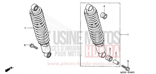 COUSSIN ARRIERE CB500S2 de 2002